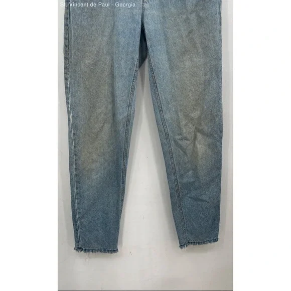 Liz Wear Light Wash Tapered 100% Cotton‎ Distressed Jeans Women's 10 Cropped - Picture 2 of 8